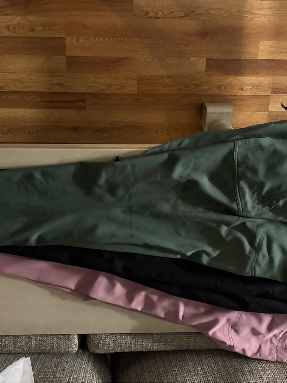 Magellan Outdoors Joggers in Sage Green, Black, and Dusty Pink